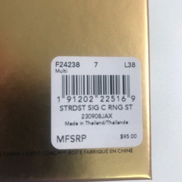 NWT COACH STARDUST RING SET F24238 SIZE 7 - Picture 3 of 8